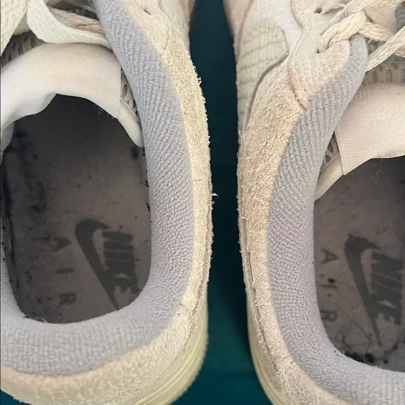 Nike Air Force 1 low python  Dx-2678_ 100  whiteTextured Sneakers sz 5.5 - Picture 7 of 12